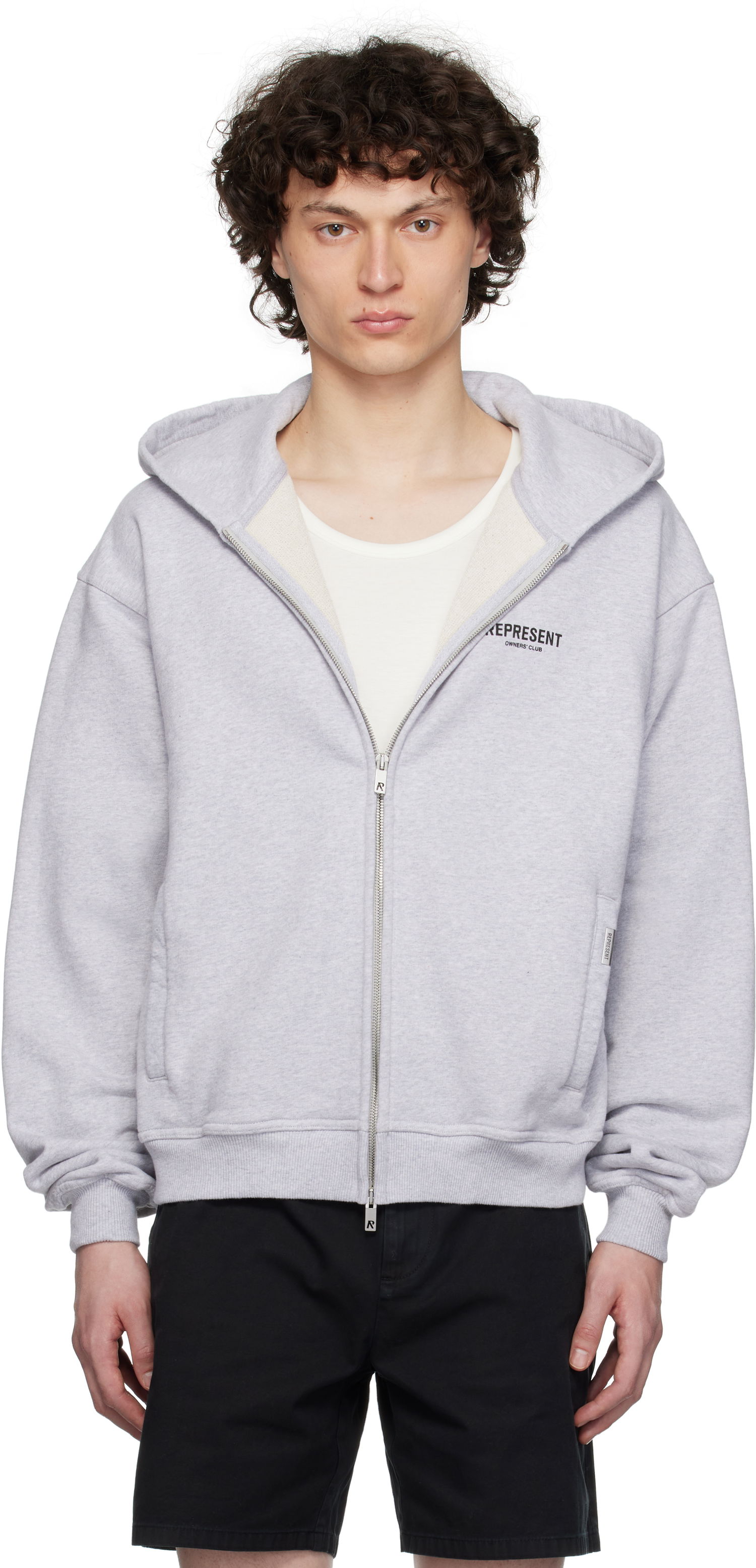 Mikina Represent Clo Represent 'Owners Club' Zip Hoodie Šedá | OCM41122, 0