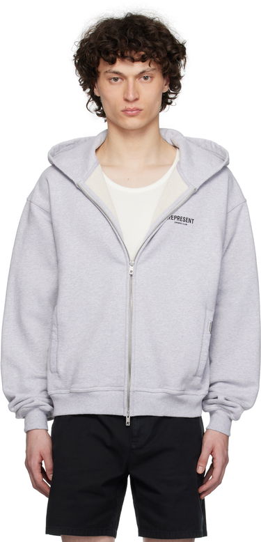Mikina Represent Clo Represent 'Owners Club' Zip Hoodie Šedá | OCM41122, 0