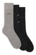 Three pairs of regular-length logo socks