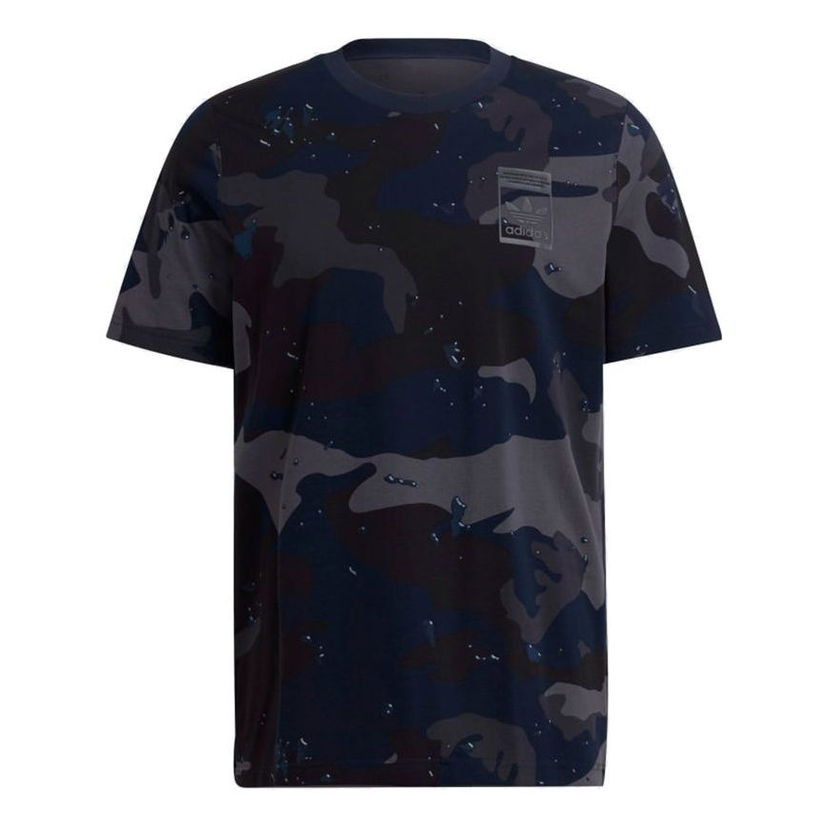 Tričko adidas Originals Originals Camouflage Print Short Sleeve T-Shirt Modrá | H13493