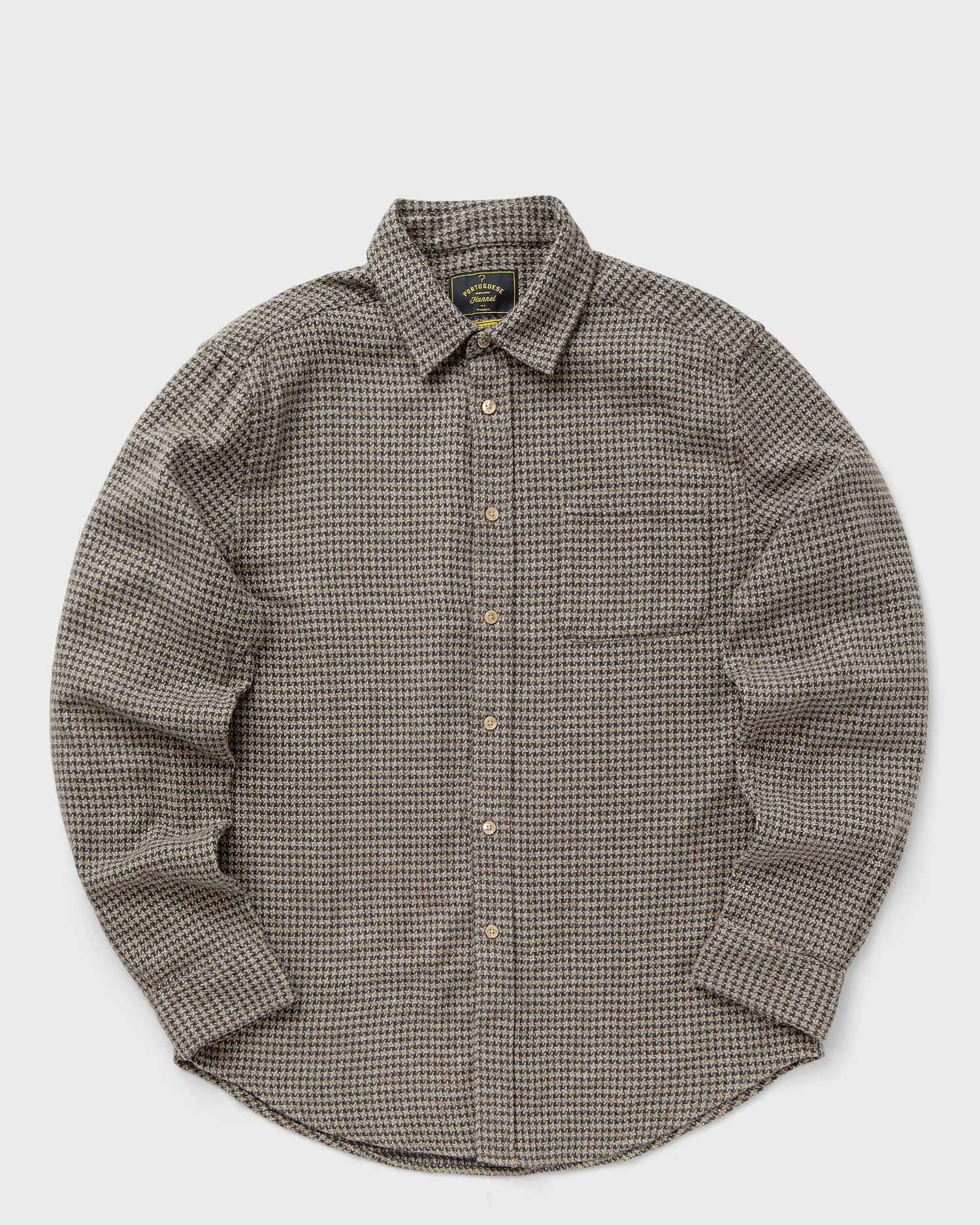 Košeľa Portuguese Flannel ABSTRACT PIED POULE Zelené | AW24.001.CHARCOAL, 0