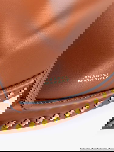 Taška cez rameno ISABEL MARANT Leather Shoulder Bag Hnedá | PP0001FAA1C01M50CO, 4