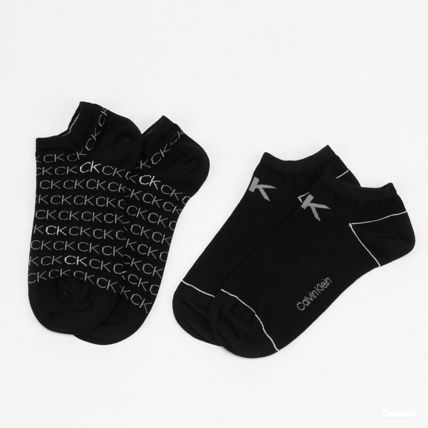 Ponožky CALVIN KLEIN Liner Repeat Logo 2Pack Čierna | 701218779 001, 1