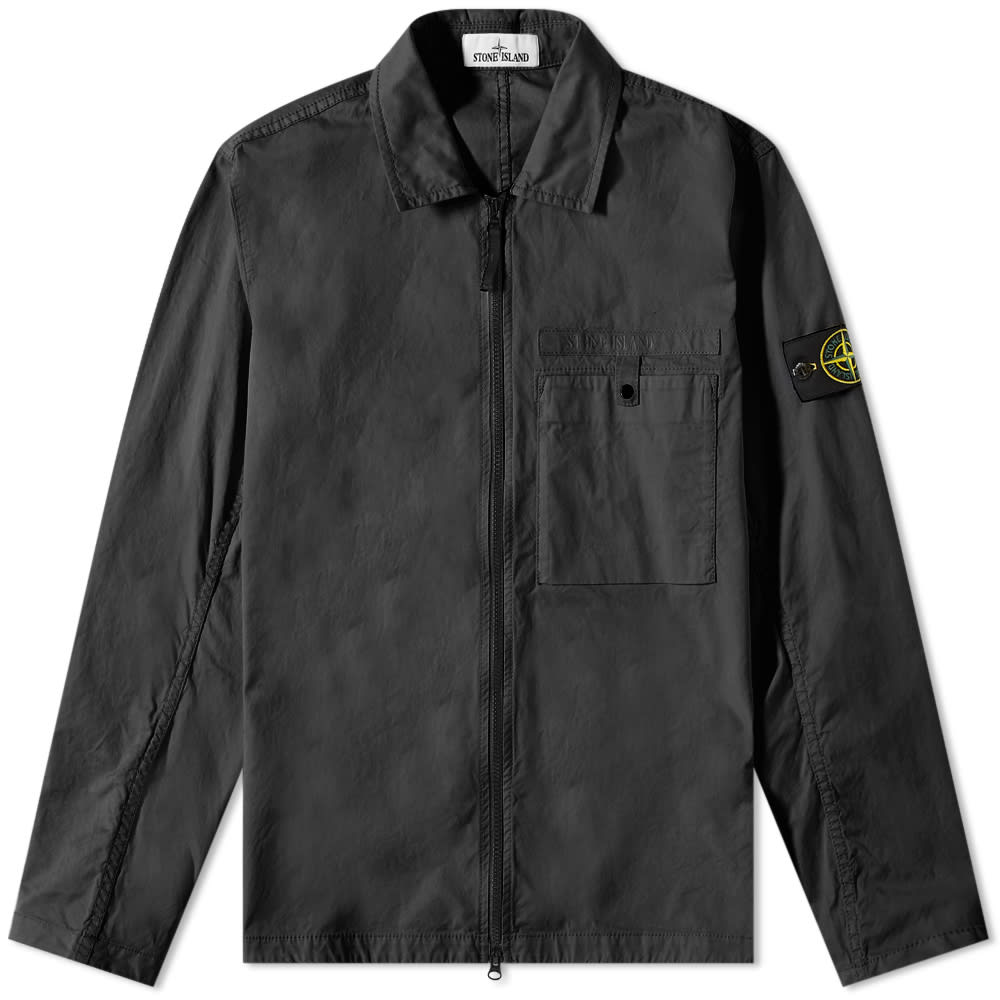 Bunda Stone Island Supima Cotton Shirt Jacket Čierna | 761512619-V0029, 0