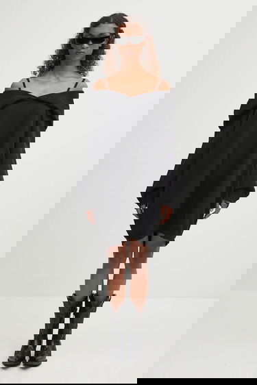 Šaty Maison Margiela MM6 Maison Margiela Hooded Mini Oversize Dress Čierna | S52DD0074.M25014.900, 5