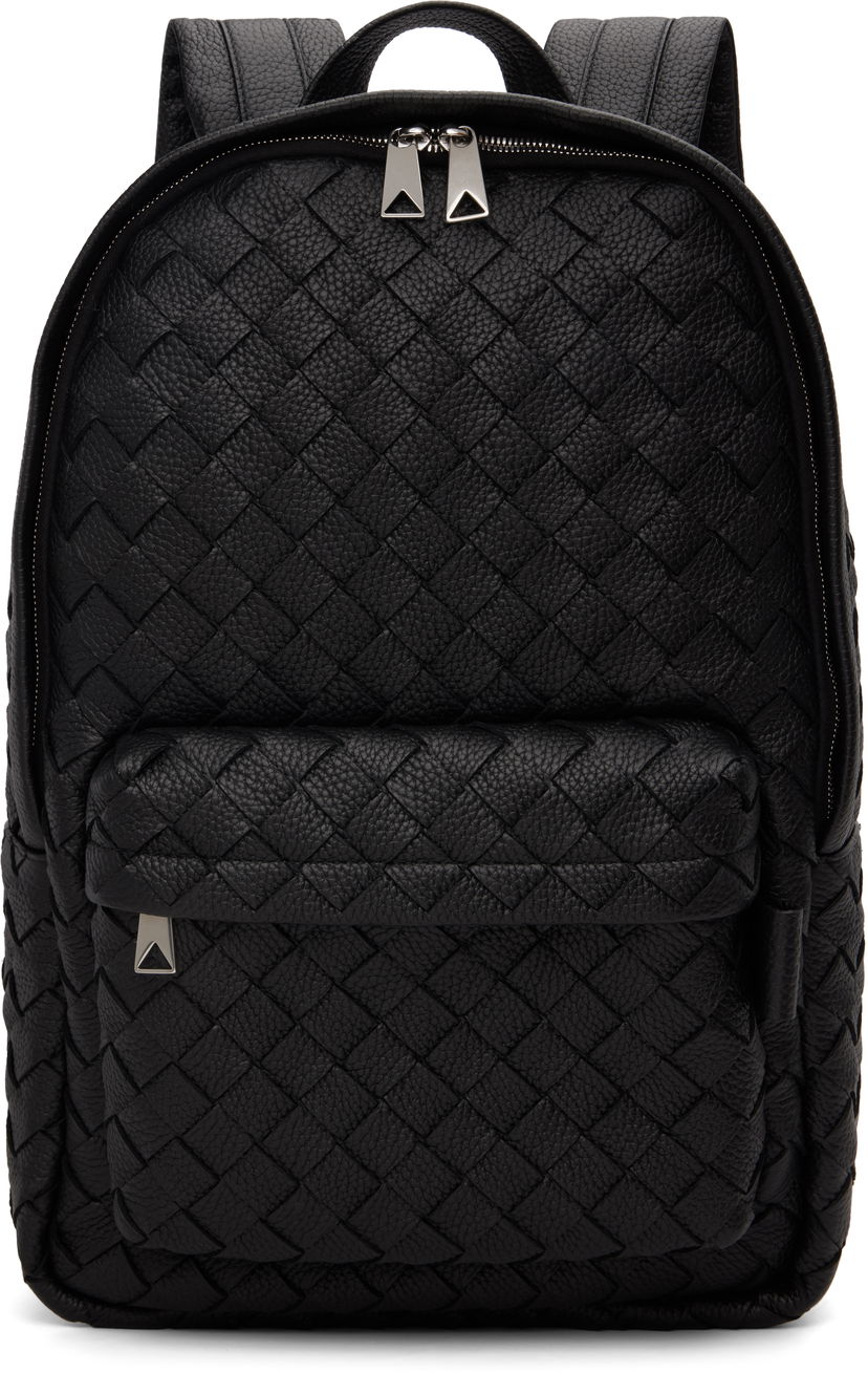 Batoh Bottega Veneta Bottega Veneta Intrecciato Leather Backpack Čierna | 833158V5I528803