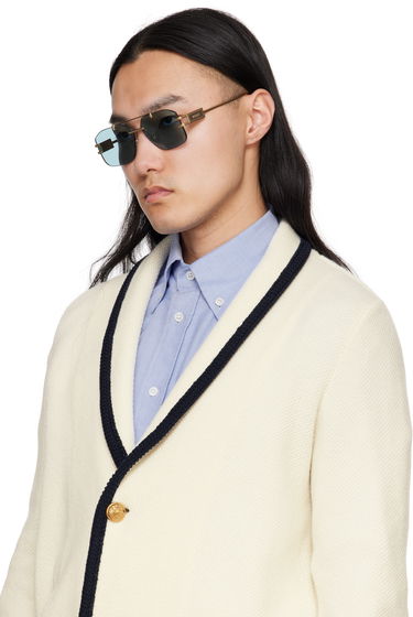 Slnečné okuliare Versace Versace Damier Plaque Sunglasses Metalická | 0VE2275 10028060 8056262247853, 3