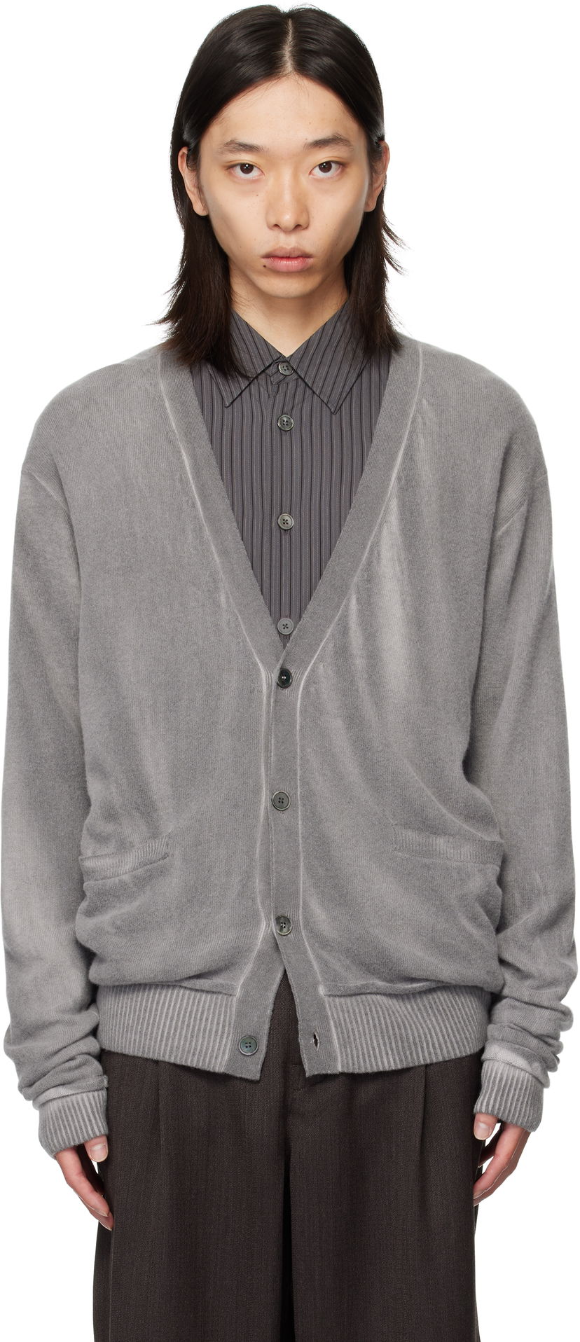 Sveter OUR LEGACY Parallel Cardigan Šedá | M4253PG