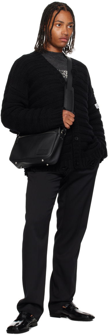 Taška cez rameno Maison Margiela MM6 Maison Margiela Leather Messenger Bag Čierna | SB6ZH0025 P8326, 3