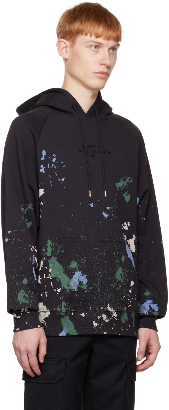 Mikina Études Paint Splatter Print Hoodie Čierna | H22MM271OC14AT, 1