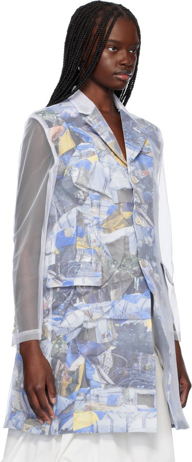Vetrovka Comme des Garçons Comme des Garçons Layered Mesh Print Jacket Biela | GO-J038-S25, 1