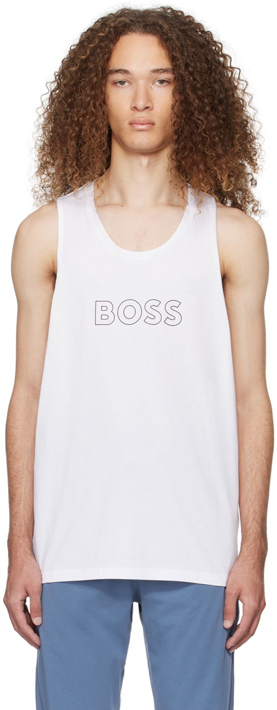 Tielko BOSS Printed Tank Top Biela | 50491711, 0