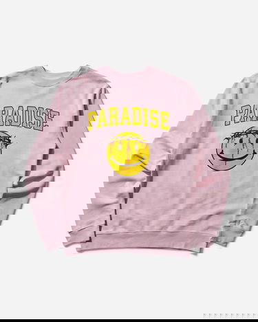 Mikina PARADIS3 Smiley Jesus Crewneck Sweatshirt Ružová | PASMILEYCREW 2, 1
