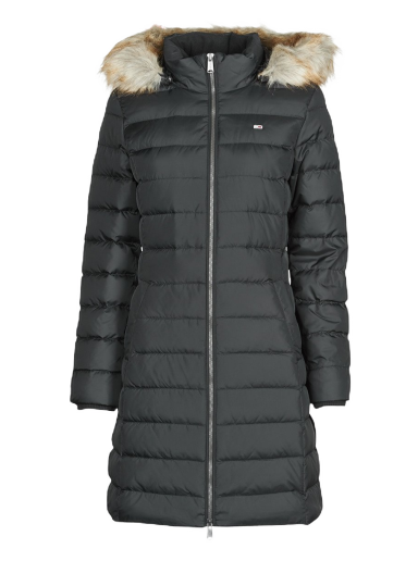 Kabáty Tommy Hilfiger ESSENTIAL HOODED DOWN COAT Čierna | DW0DW09060-BDS