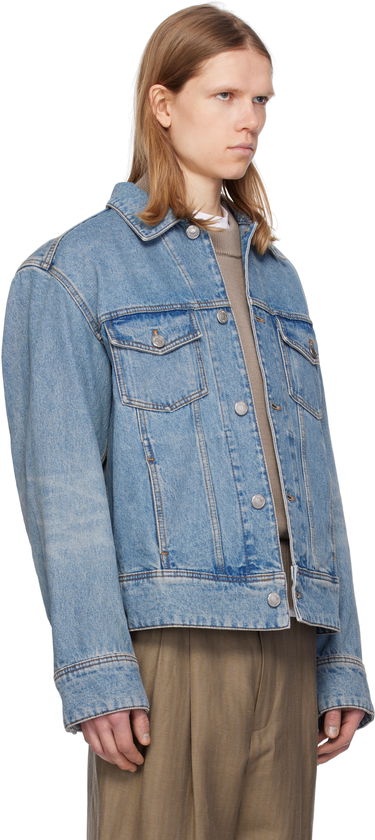 Bunda AMI AMI Paris Cotton Denim Trucker Jacket Modrá | HJK247.DE0046, 1