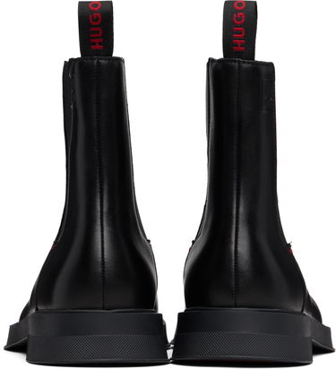 Oblečenie BOSS Leather Chelsea Boots with Stacked Logo Čierna | 50548489, 2