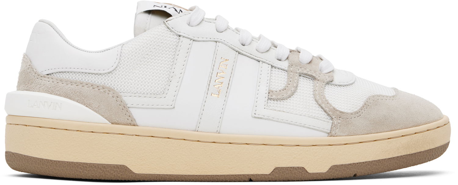 Tenisky a topánky LANVIN White Clay Mesh Sneakers Biela | FU-SKDK00-NASH-P25, 0