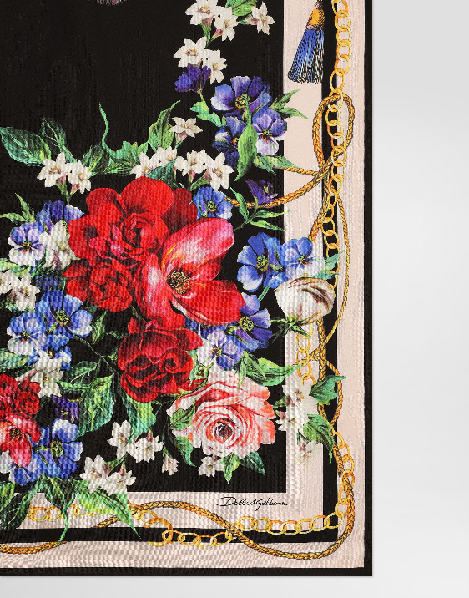 Šál Dolce & Gabbana Dolce & Gabbana Floral-Print Silk Twill Square Scarf Rôznofarebný | FN092RGDC5JHN5QG, 1