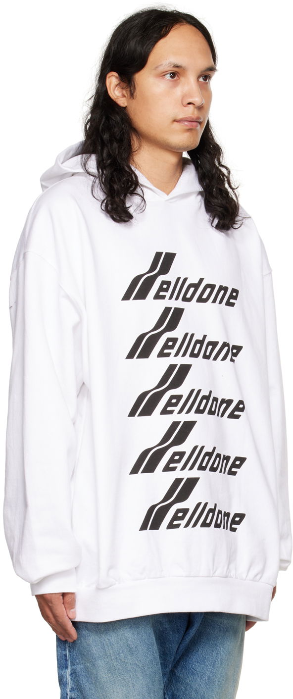 Mikina We11done We11done Print Hoodie Biela | WD-TH3-22-729-U-WH, 1