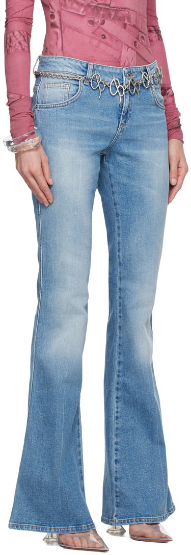 Džínsy Blumarine Blumarine Five-Pocket Flare Jeans Modrá | P422J127A, 1