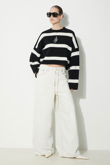 Sveter JW Anderson Cropped Anchor Jumper Sweater Čierna | KW1121.YN0264.901, 1