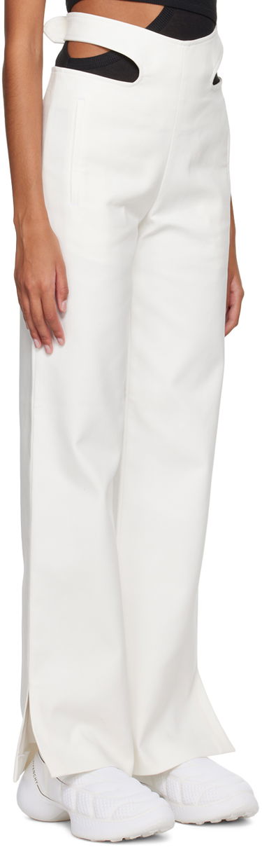Nohavice Dion Lee Dion Lee Y-Front Buckle Trousers Biela | C2099R23, 1