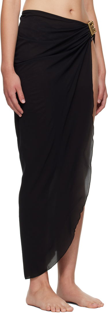 Plavky Balmain Balmain Long Cover-up Skirt Čierna | BKG462220, 1