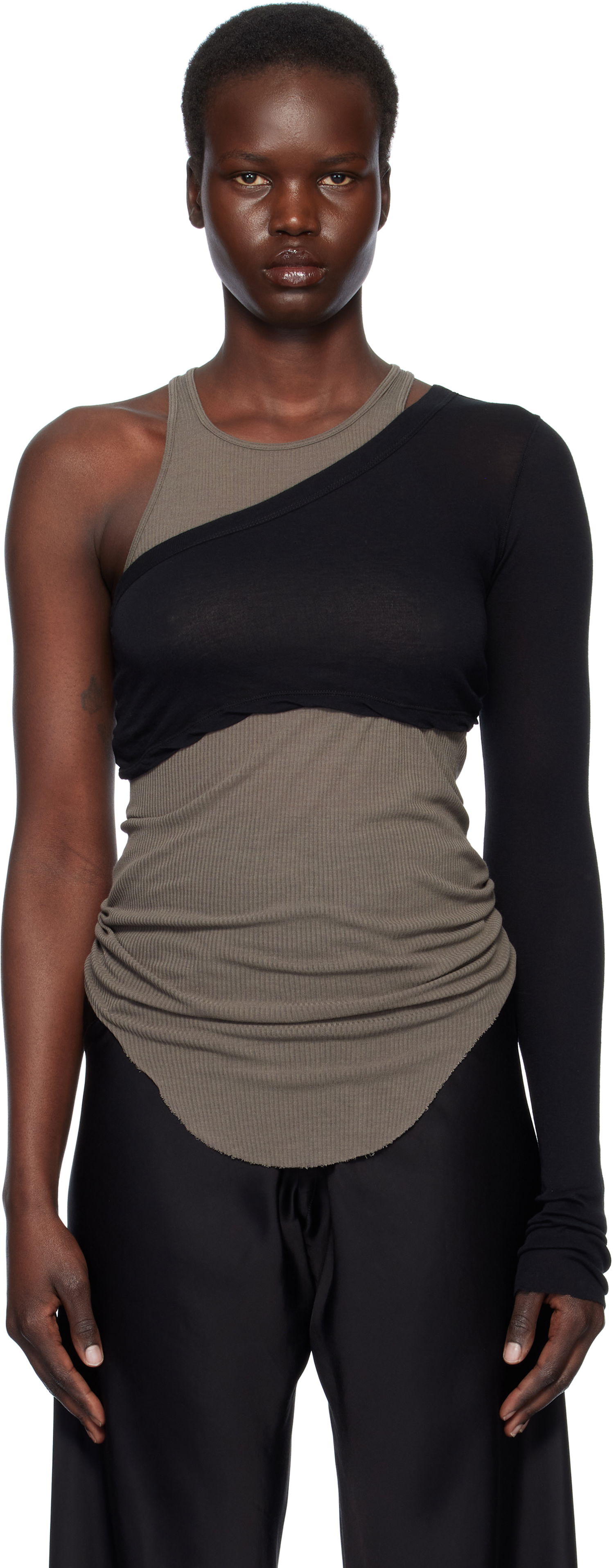 Tielko Rick Owens Rick Owens Porterville Ziggy Sleeveless Top Šedá | RP01E7215 UC, 0