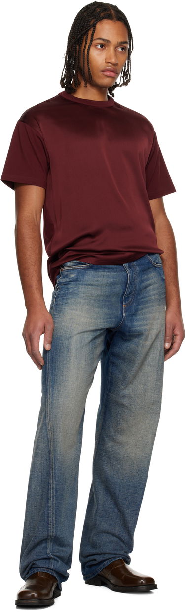 Tričko Givenchy Cotton Silk T-shirt Vínová | BM71NK3YRQ604, 3