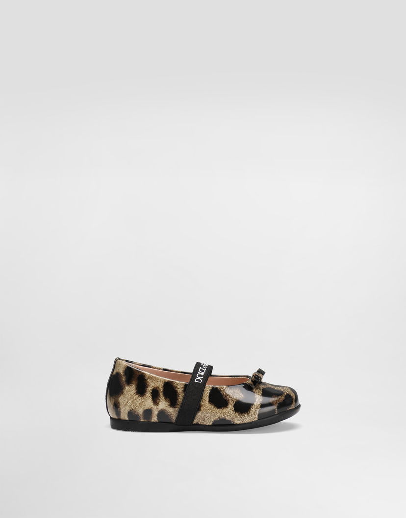 Doplnky Dolce & Gabbana Dolce & Gabbana Printed Shiny Calfskin Ballet Flats Rôznofarebný | D20093AM568HA93M
