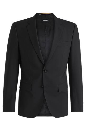 Bunda BOSS BOSS Slim-Fit Stretch Virgin Wool Suit Jacket Čierna | 50479994, 0