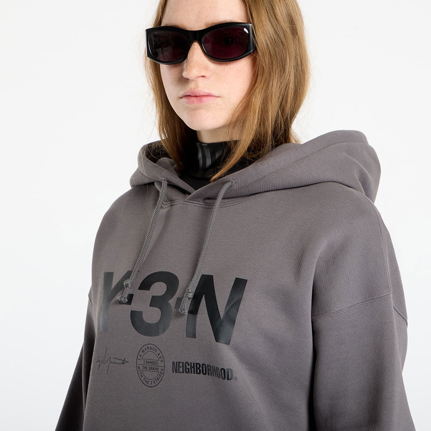 Mikina Y-3 Y-3 x Neighborhood Graphic Hoodie Šedá | JX7462, 1