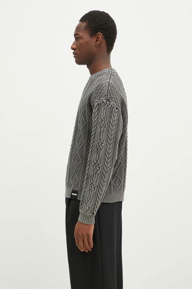 Sveter Neighborhood NEIGHBORHOOD Cable Knit Sweater Šedá | 24213NH.KNM01, 1