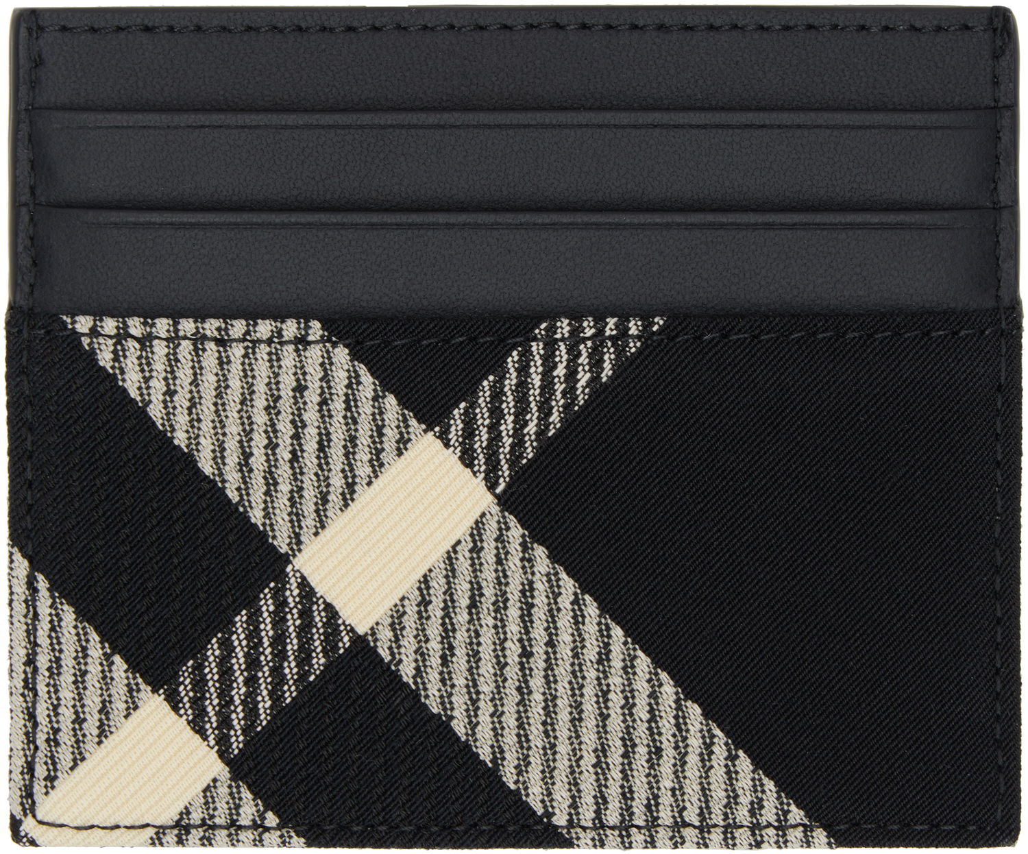 Peňaženka Burberry Card Holder Tall Check Čierna | 8089782, 1