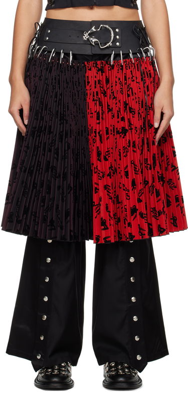 Sukňa Chopova Lowena Chopova Lowena Laser Print Pleated Midi Skirt Červená | 3157, 0