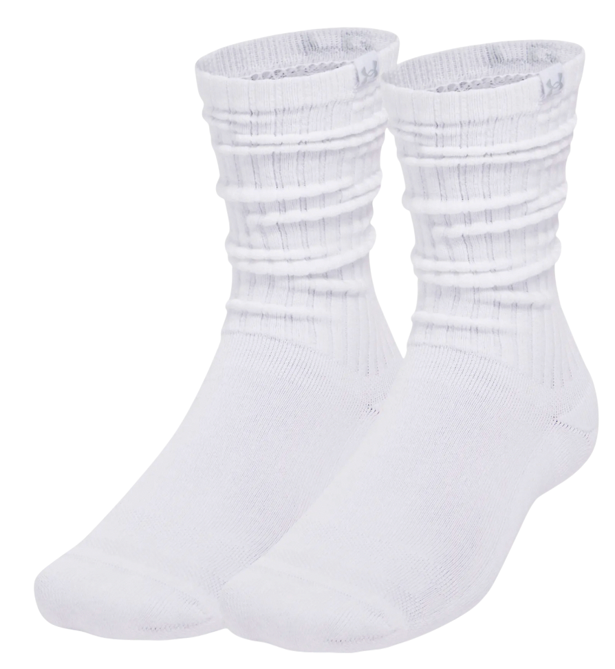 Ponožky Under Armour Sportstyle Scrunch Crew Socks Biela | 1390129-100, 0