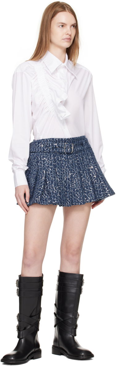 Sukňa Charles Jeffrey Loverboy Charles Jeffrey LOVERBOY Pleated Denim Miniskirt Modrá | 52050101, 3