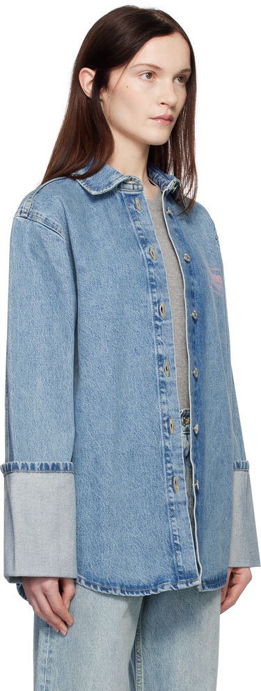 Košeľa Moschino Jeans Oversized Denim Shirt Modrá | 251K10216, 1