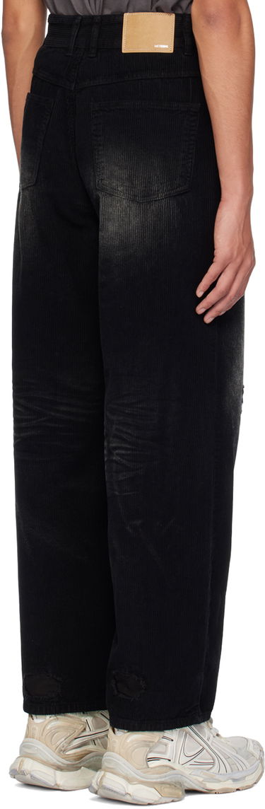 Džínsy We11done We11done Distressed Corduroy Trousers Čierna | WD-PT2-24-230-M-BK, 2