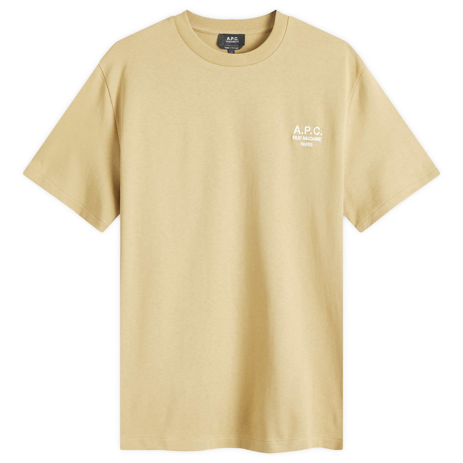 Tričko A.P.C. Rue Madame Logo T-Shirt Dark Beige Béžová | COHBU-M26388-TBL, 1