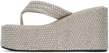 Doplnky Coperni Coperni Crystal Embellished Wedge Sandals Béžová | COPSH09455, 2