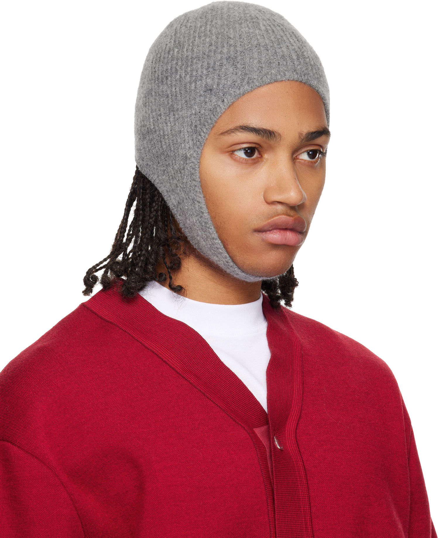 Kulicha Jacquemus La Casa 'The Gros Grain' Ribbed Beanie Šedá | 24HACU00665AK00227, 1