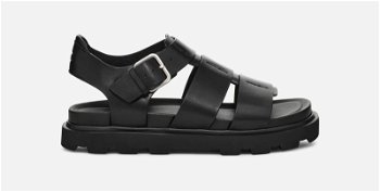UGG ® Capitelle Strap Sandal for Women in Black, Size 4, Leather 1152674-BLK
