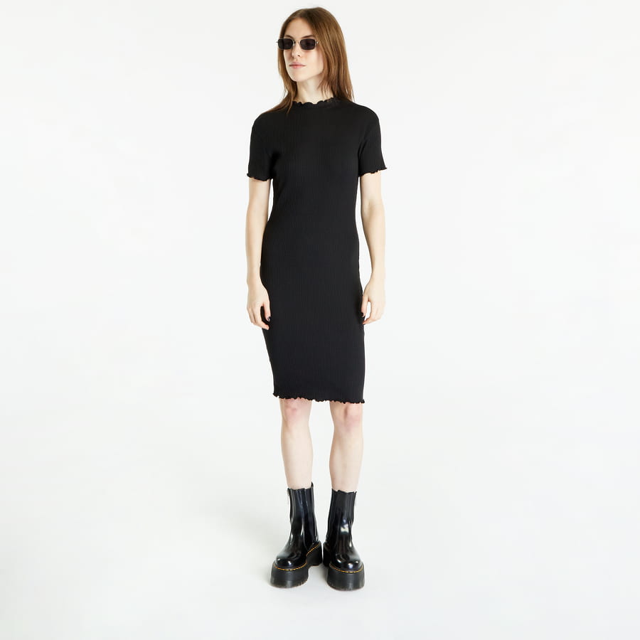 Šaty Urban Classics Rib Tee Dress Čierna | TB3641-00007, 0