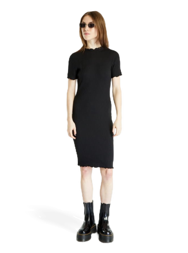 Šaty Urban Classics Rib Tee Dress Čierna | TB3641-00007