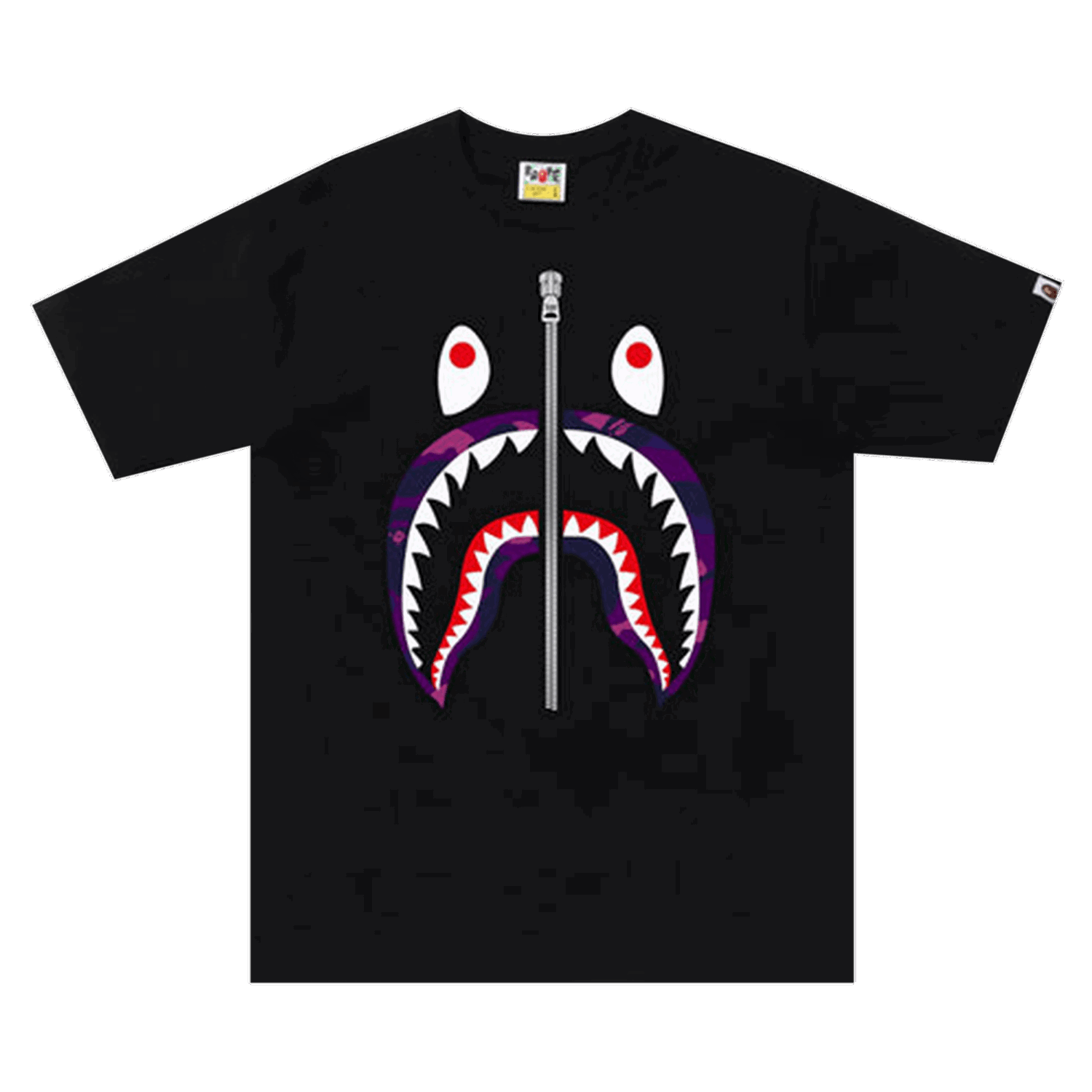 Tričko BAPE Color Camo Shark Tee Čierna | 1I80 110 016 BLACK PURPLE, 0