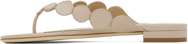Doplnky Manolo Blahnik Manolo Blahnik Nour Scalloped Thong Sandals Béžová | 424-1837, 2