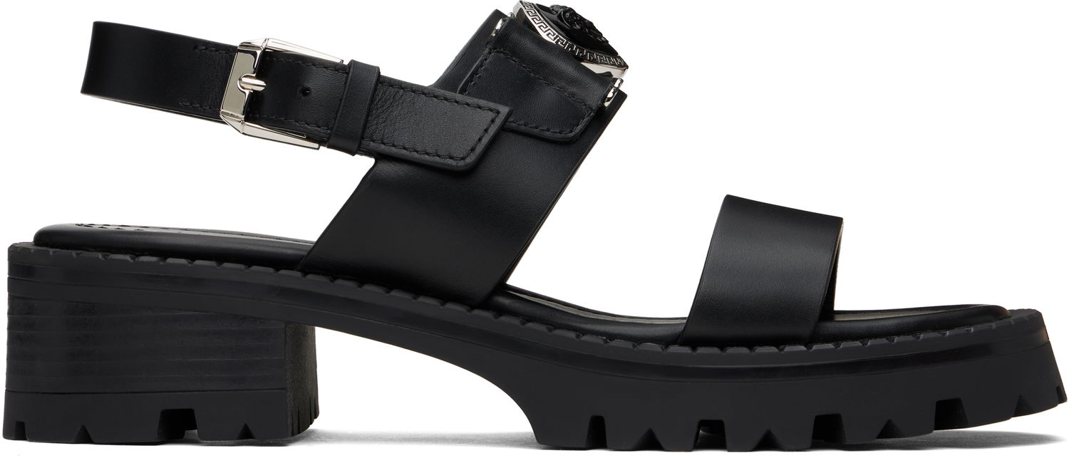 Tenisky a topánky Versace Medusa Buckle Platform Block-Heel Sandals 80 mm Čierna | 1015472_1A04174_1B00P, 0