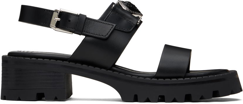 Tenisky a topánky Versace Medusa Buckle Platform Block-Heel Sandals 80 mm Čierna | 1015472_1A04174_1B00P