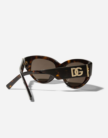 Slnečné okuliare Dolce & Gabbana Crossed Cat-Eye Acetate Sunglasses Onesize Hnedá | VG4514VP2739V000, 3